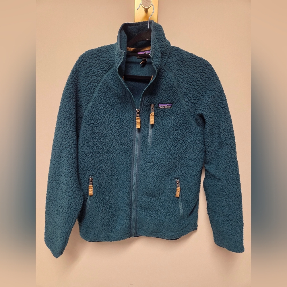 Patagonia Teal Sherpa Fleece Jacket